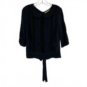 Libertine for Target Black Lace Pleated Blouse | Women's Size S